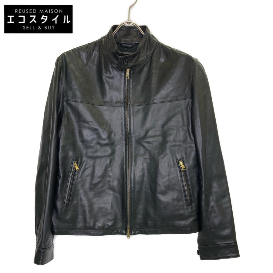 Cinquanta チンクアンタ 7309 ブラック ラムレザー スタンドカラー