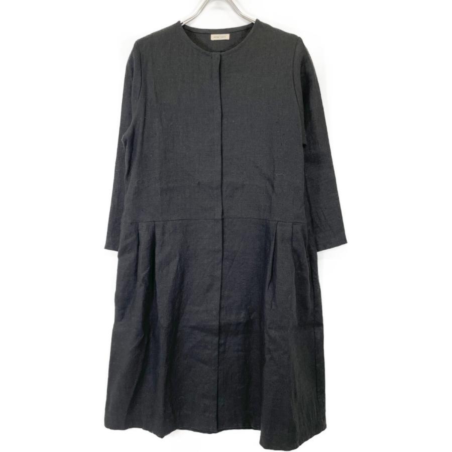 kasumi yaoita カスミヤオイタ ブラック リネン フルボタンワンピース