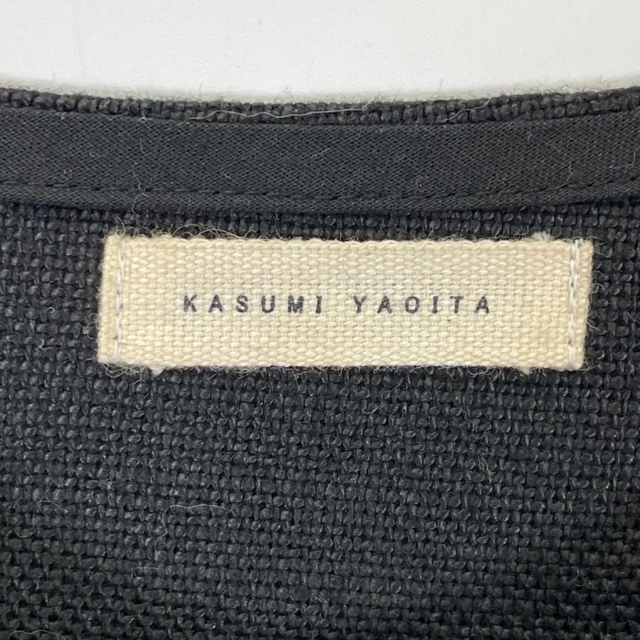 kasumi yaoita カスミヤオイタ ブラック リネン フルボタンワンピース