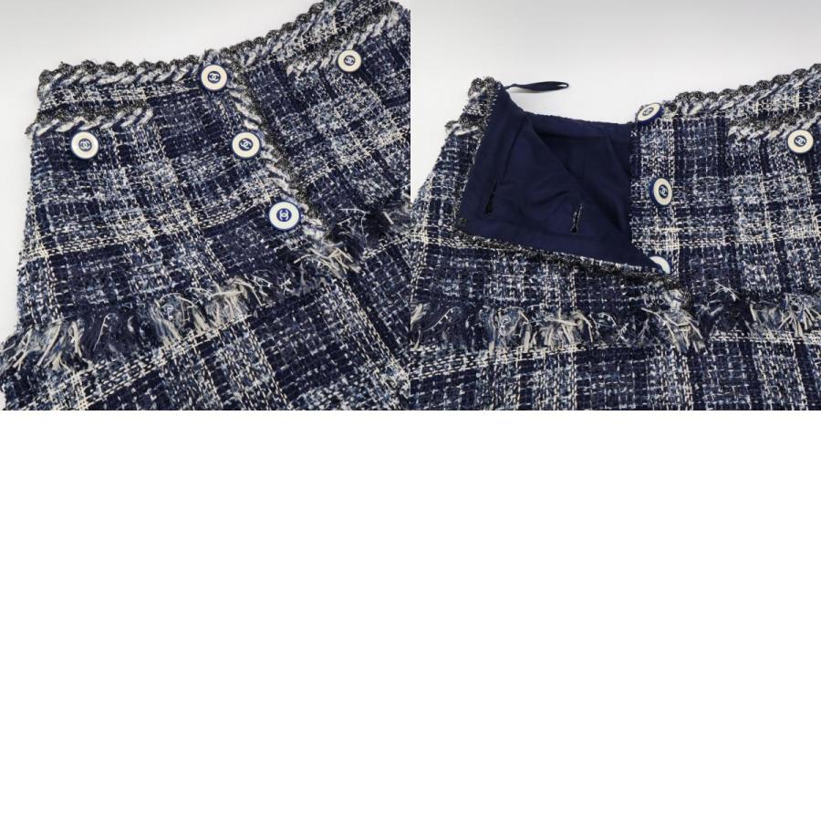 CHANEL シャネル P58382/P58400 ココ釦 リネン混ツイード ノー CHANEL シャネル P58382/P58400 ココ釦 リネン混ツイード ノー