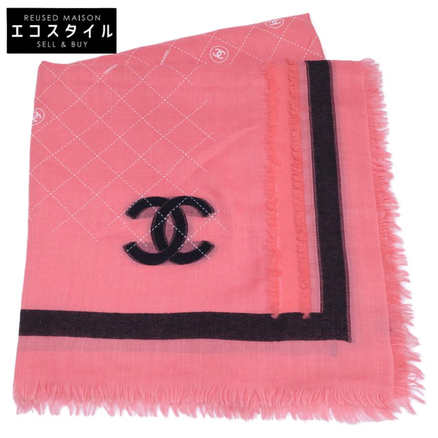 CHANEL（シャネル） 美品/ ココマーク カシミヤ x シルク 大判