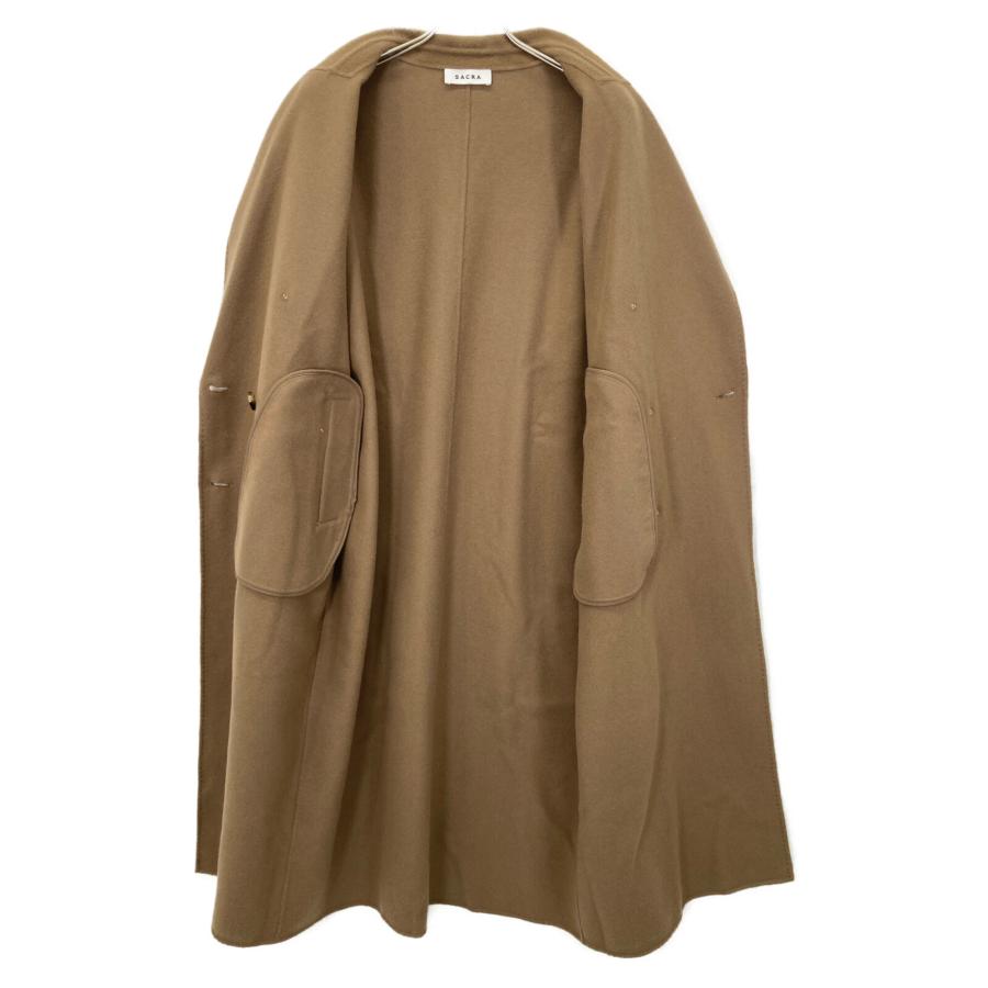 SACRA サクラ 121500011 ブラウン ウール混 ダブルブレスト REVER