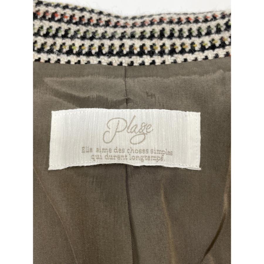 Plage プラージュ  グレンチェック マキシガウンコート Plage プラージュ ブラウン FAbRICA グレンチェック コート 38 ウール