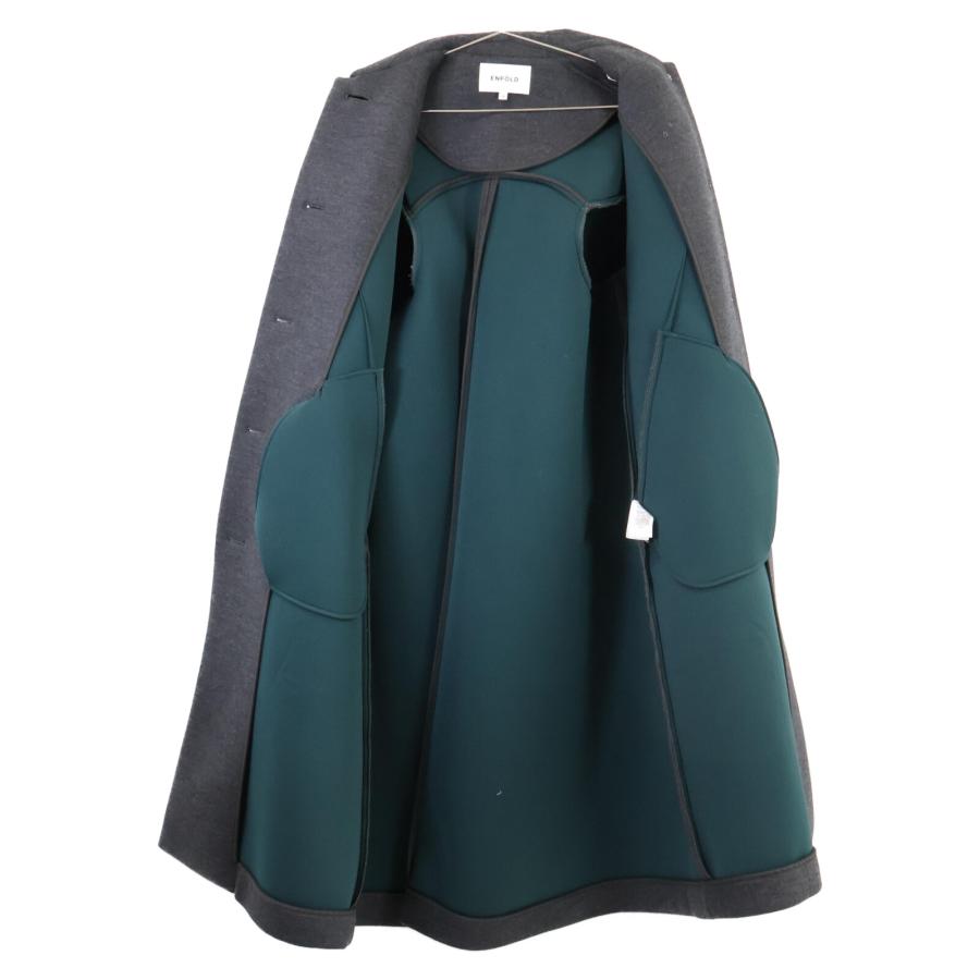 ENFOLD（エンフォルド） 22AW グレー ウールボンディングステンカラー