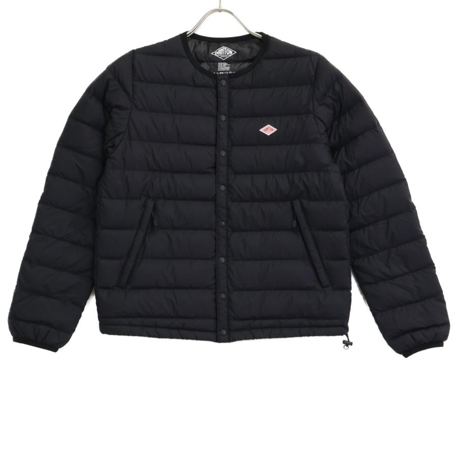 DANTON ブラック ノーカラー ダウンジャケット DANTON ダントン KW32-115-02 ブラック ノーカラー ダウンジャケット