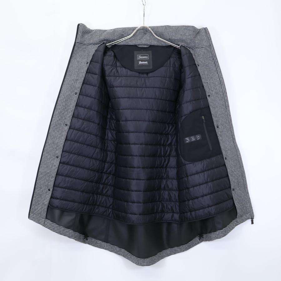 HERNO ヘルノ GC021DL ブラック×ホワイト ラミナー ハウンドトゥース  