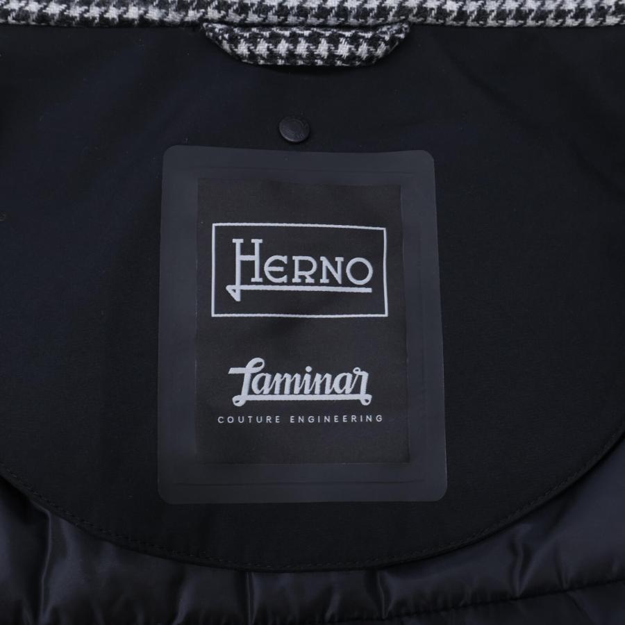 HERNO ヘルノ GC021DL ブラック×ホワイト ラミナー ハウンドトゥース  