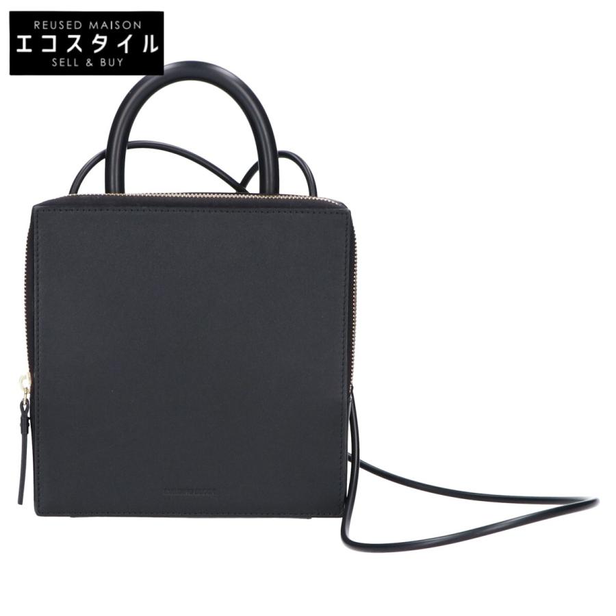 美品 BUILDING BLOCK ビルディングブロック LEATHER BOX BAG レザー