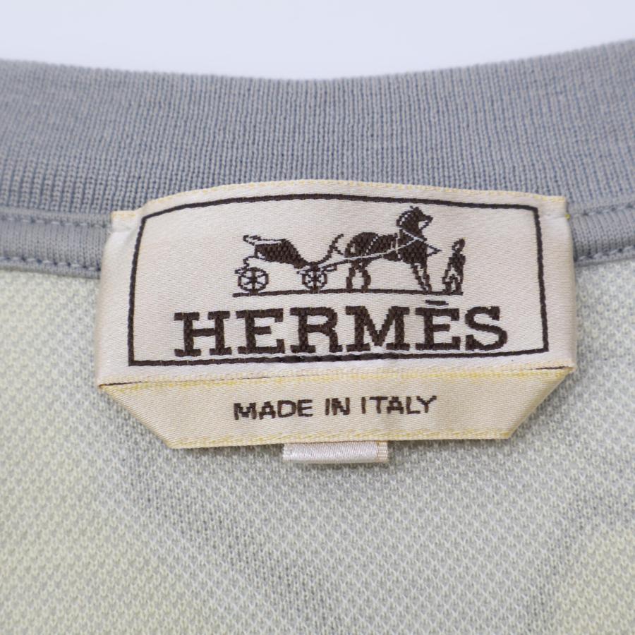 HERMES エルメス 21SS イエロー×グレー DANSE DES CHEVAUX 馬柄 クルー