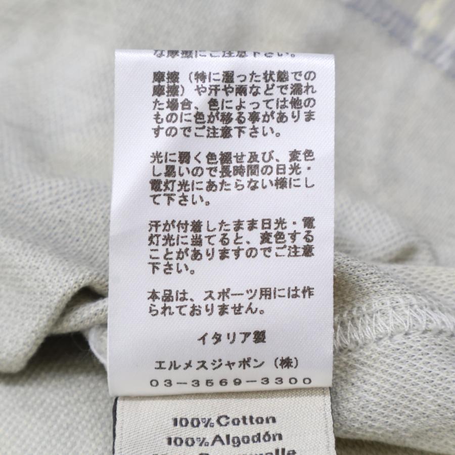 HERMES エルメス 21SS イエロー×グレー DANSE DES CHEVAUX 馬柄 クルー