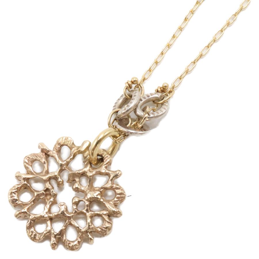 美品 KAORU カオル NK18-329-K10 K18/K10 レースフラワー ネックレス