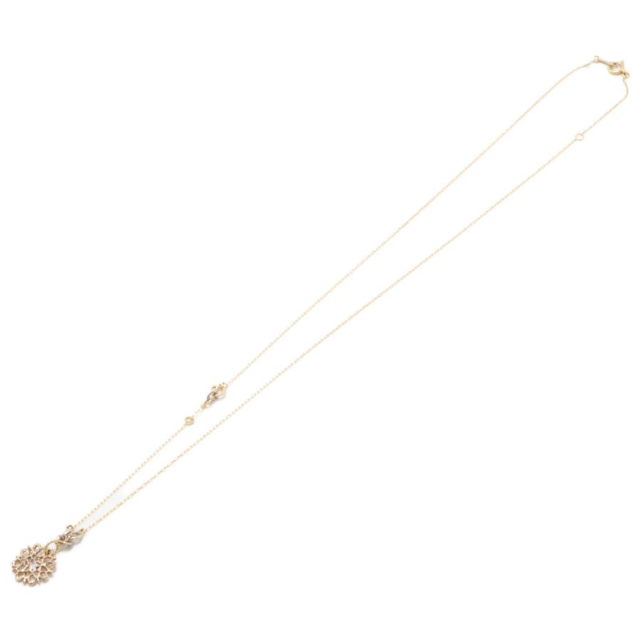 美品 KAORU カオル NK18-329-K10 K18/K10 レースフラワー ネックレス