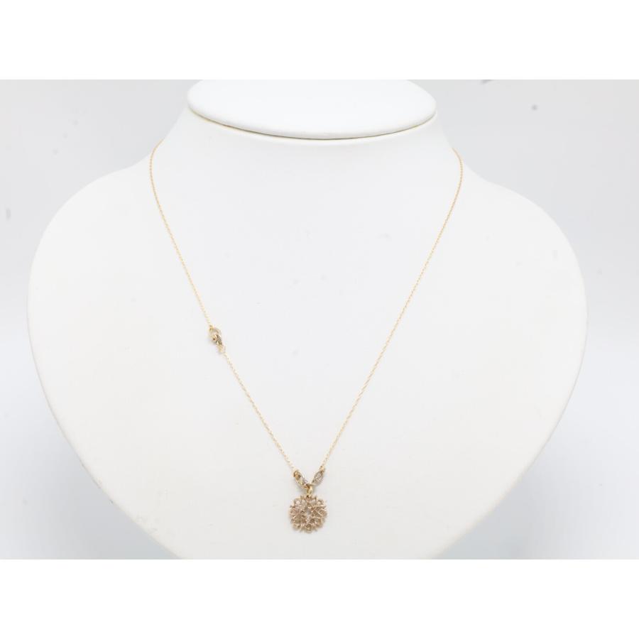 KAORU カオルフラワーモチーフ ネックレス 黒と金