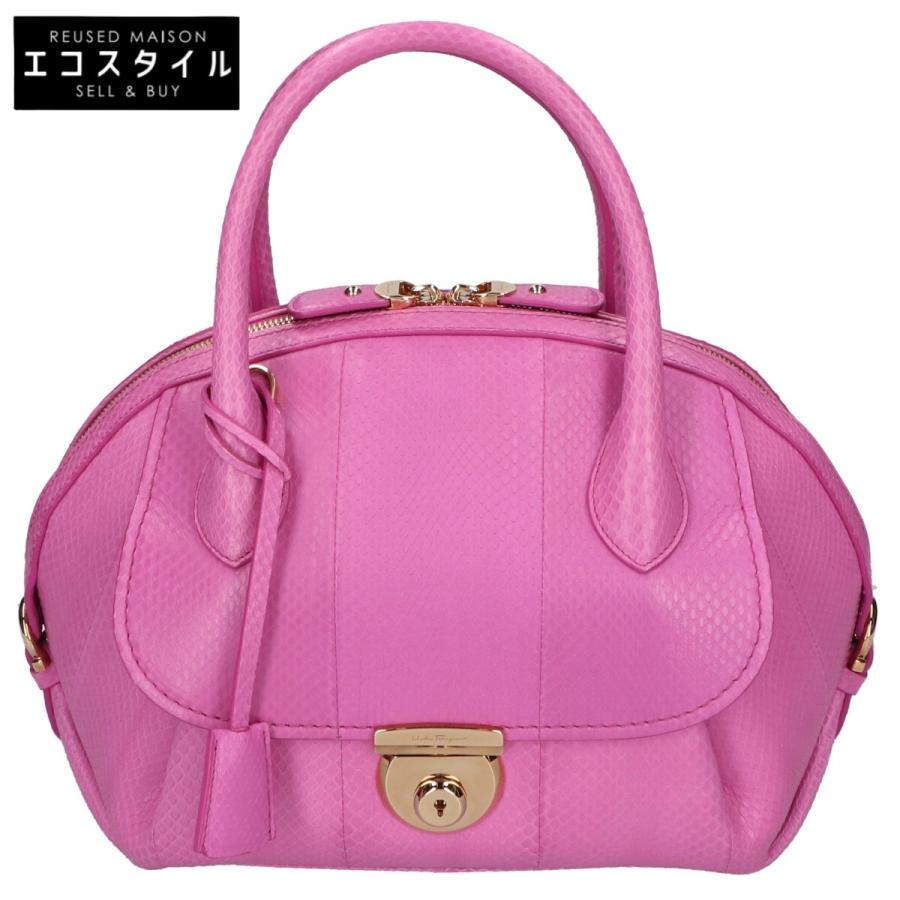 高級　サルヴァトーレフェラガモ　ハンドバッグ　フィアンマ　パンチング　2way 高級 サルヴァトーレフェラガモ ハンドバッグ フィアンマ パンチング