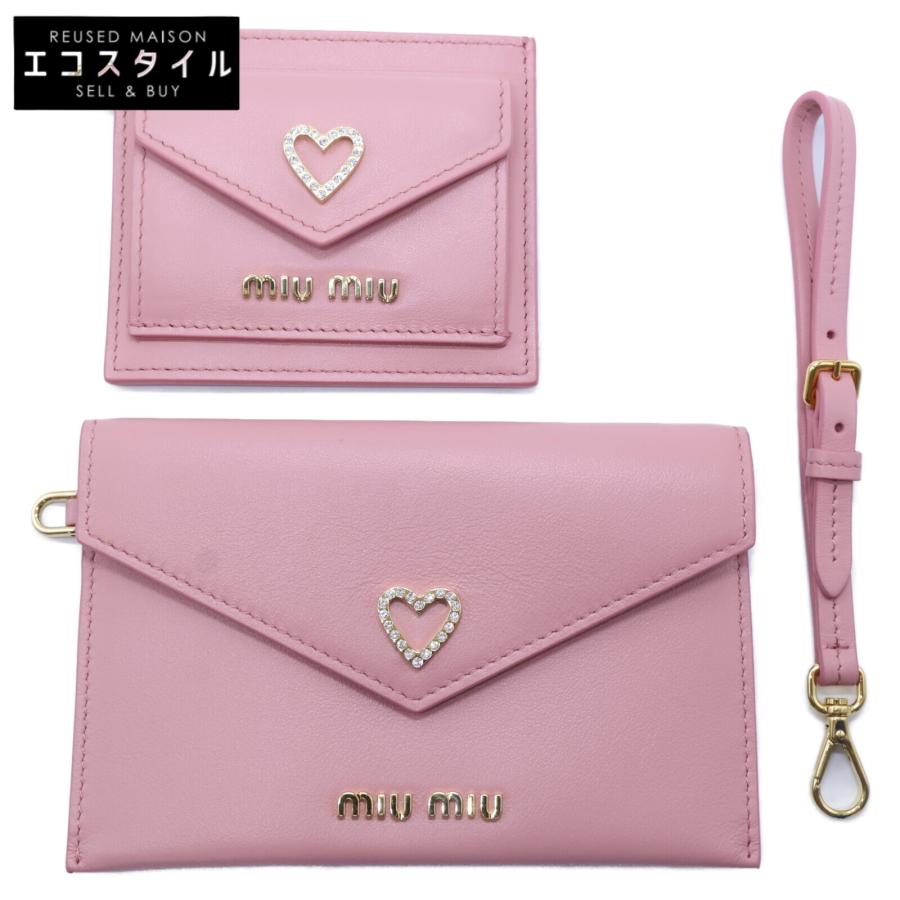 miu 新品同様 MIUMIU ミュウミュウ 5MF025 2DU1 F0028 SOFT CALF miu 新品同様 MIUMIU ミュウミュウ 5MF025 2DU1 F0028 SOFT CALF