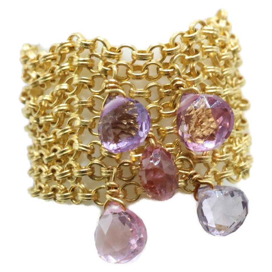 【美品】マリーエレーヌルベライトチェーンリング Marie-Helene de Taillac マリーエレーヌドゥタイヤック K22 0.65ct