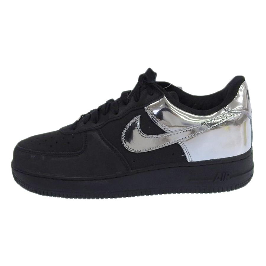 NIKE（ナイキ） 新品同様 Air Force 1 Low Black and Metallic Silver 