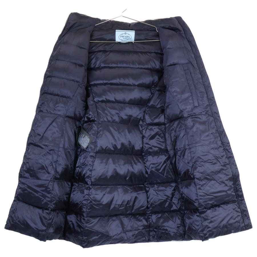 プラダ　PRADA ダウンコート　紺　40 ロング PRADA（プラダ） 国内正規 29Z660 ベルト付 フーディダウン コート 42
