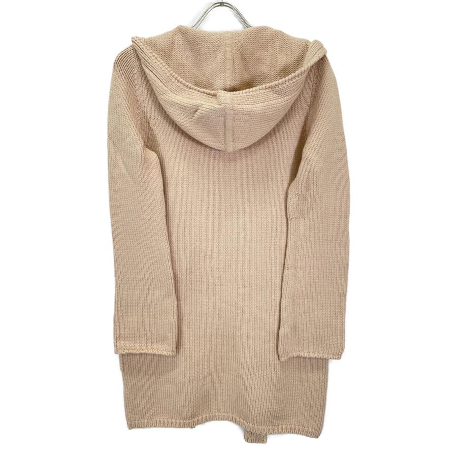 FOXEY　フォクシー　ロングカーディガン　フード付き　ベージュ　ロゴプレート FOXEY フォクシー ロングカーディガン フード付き ベージュ ロゴ