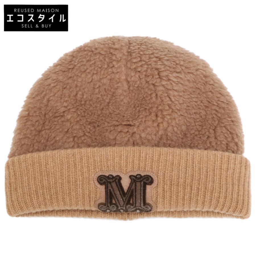美品 Max Mara マックスマーラ 23457624336 Mワッペン テディ ニット帽