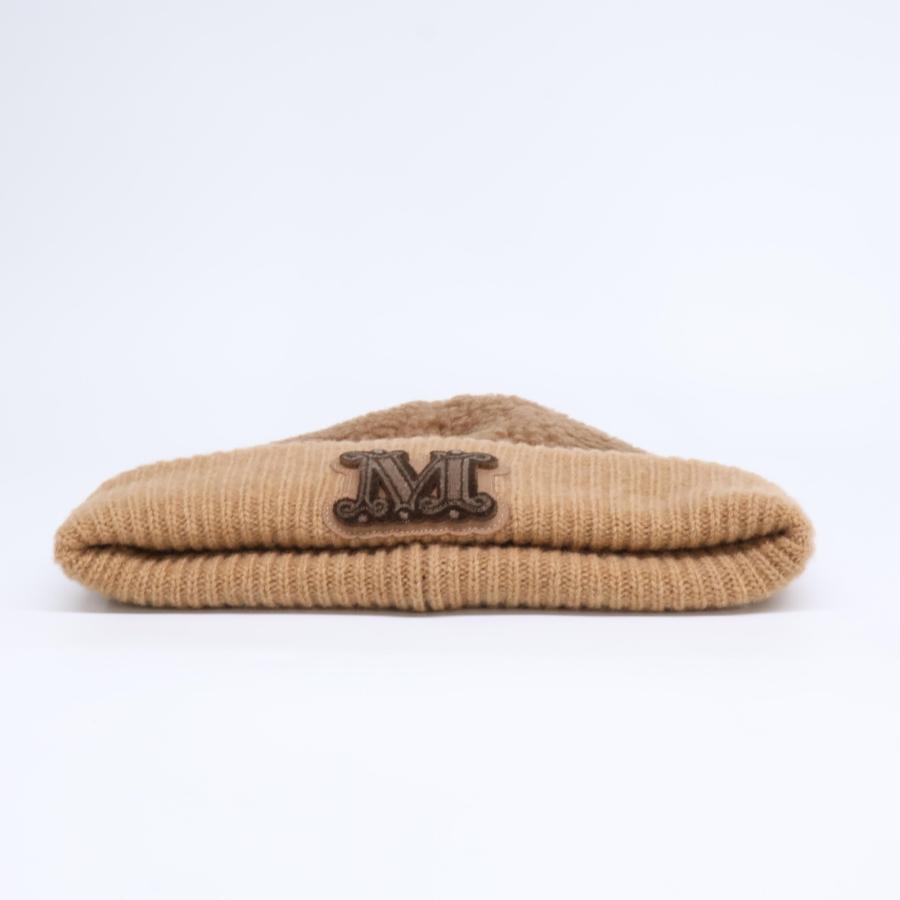 美品 Max Mara マックスマーラ 23457624336 Mワッペン テディ ニット帽