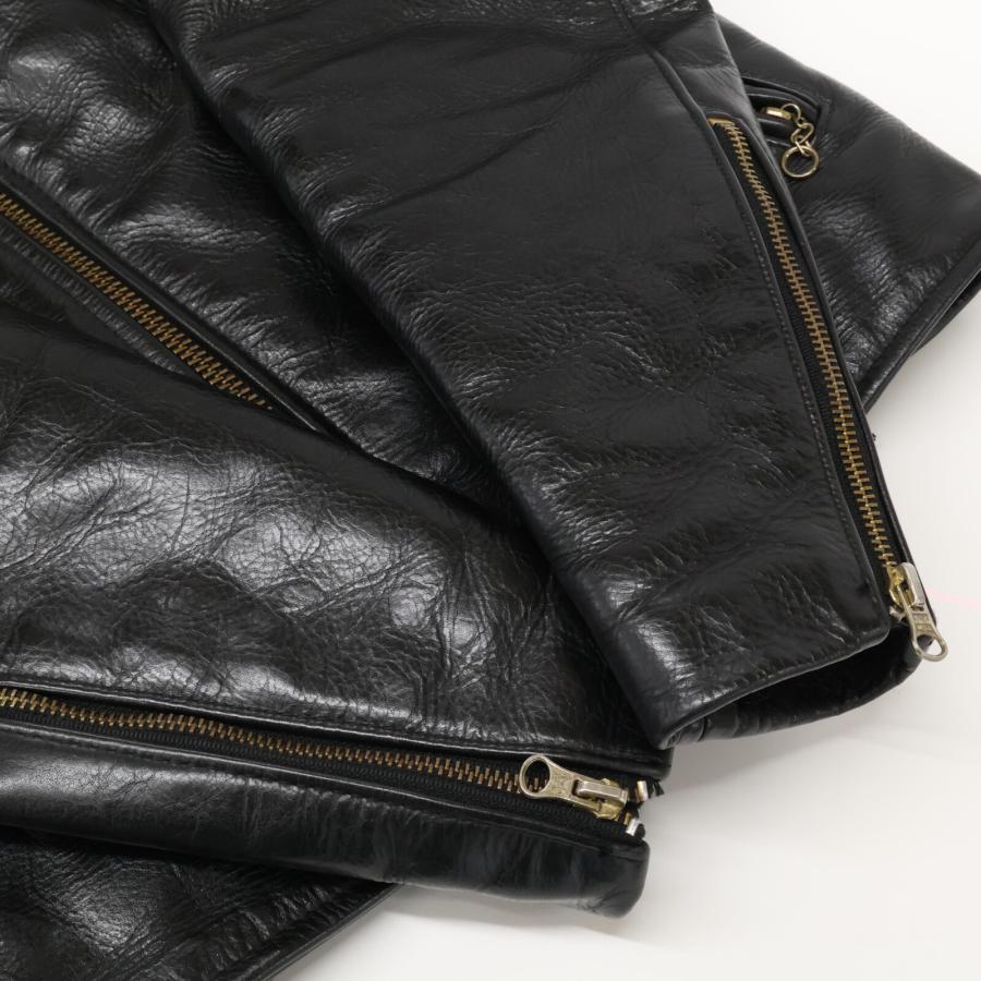 【VANSON】バンソン９D シングルライダースジャケット36 キルトライナー VANSON（バンソン） 9D ブラック カウハイド キルトライナー シングル