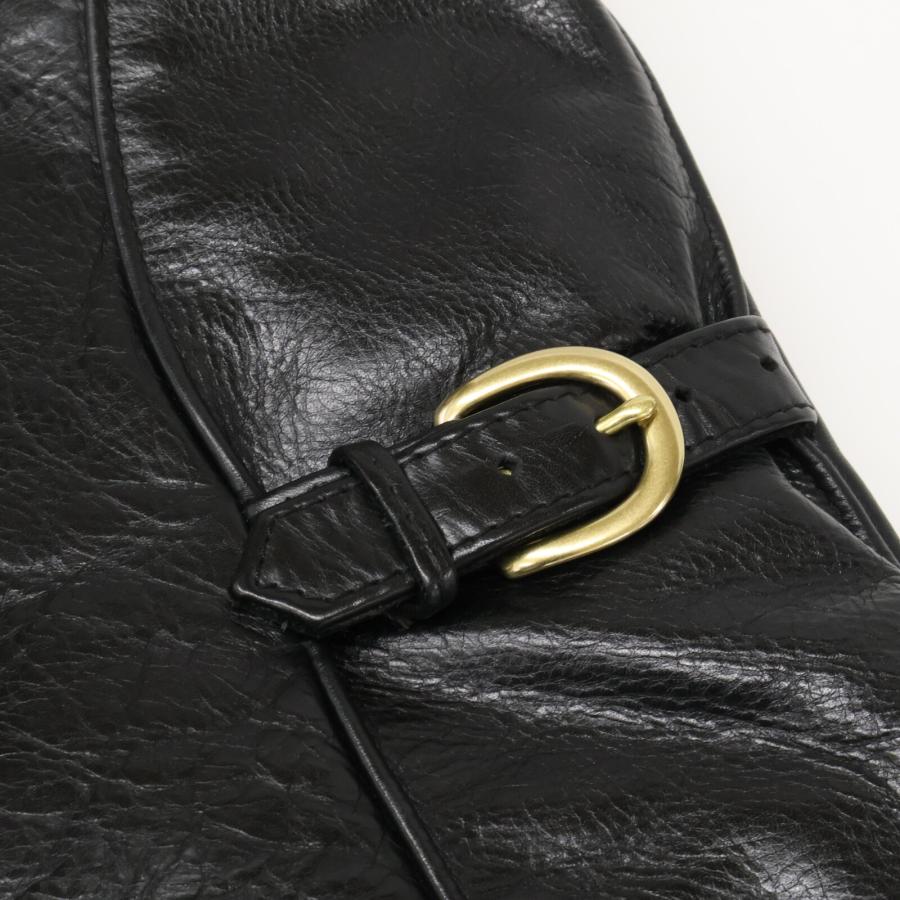 VANSON（バンソン） 9D ブラック カウハイド キルトライナー シングル