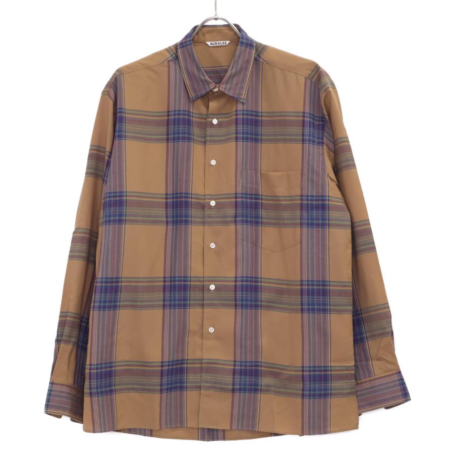 美品 AURALEE オーラリー A9AS01LC SUPER LIGHT WOOL CHECK