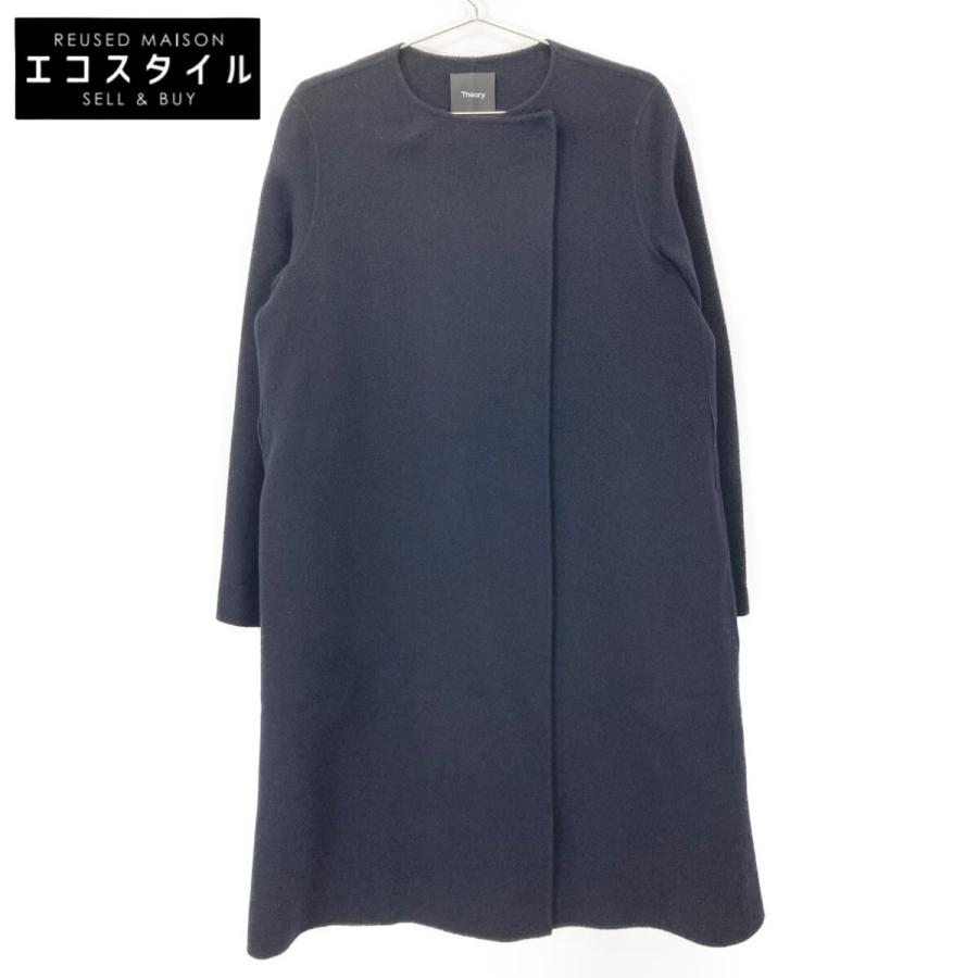 theory（セオリー） 01-9309604 ネイビー カシミヤ混 ダブルフェイス
