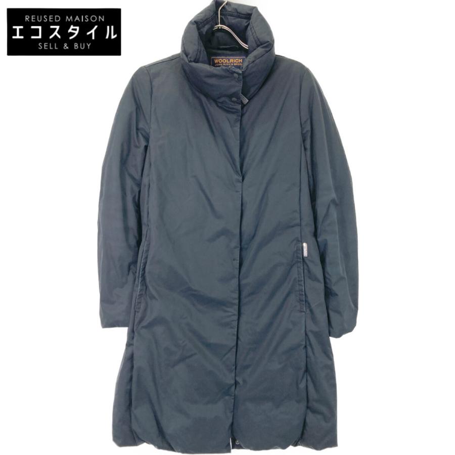 WOOLRICH ウールリッチ 1702154 ネイビー ラビットファー ロングダウンコート XS コート コットン メンズ 中古 ...