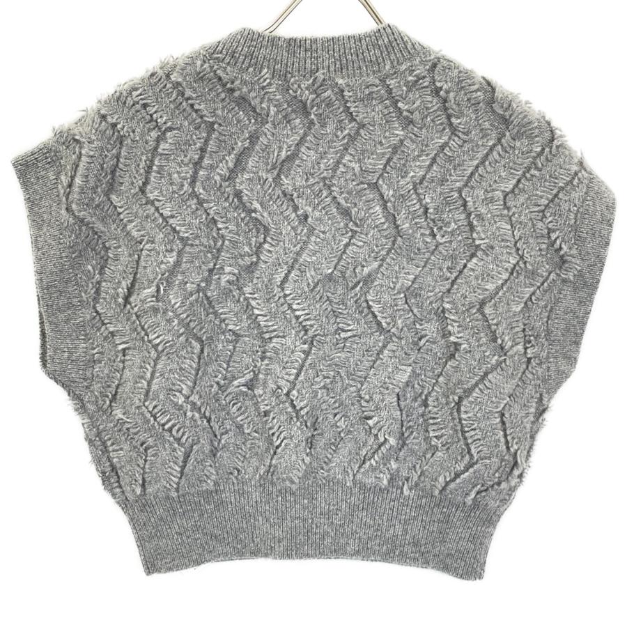 LOEFF ロエフ 8818-106-0039 グレー アルパカ×ウール ウェーブフリンジ