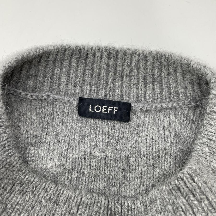 LOEFF ロエフ 8818-106-0039 グレー アルパカ×ウール ウェーブフリンジ