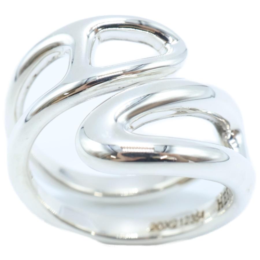 美品 HERMES エルメス SV925 シェーヌダンクル ツイスト リング・指輪  