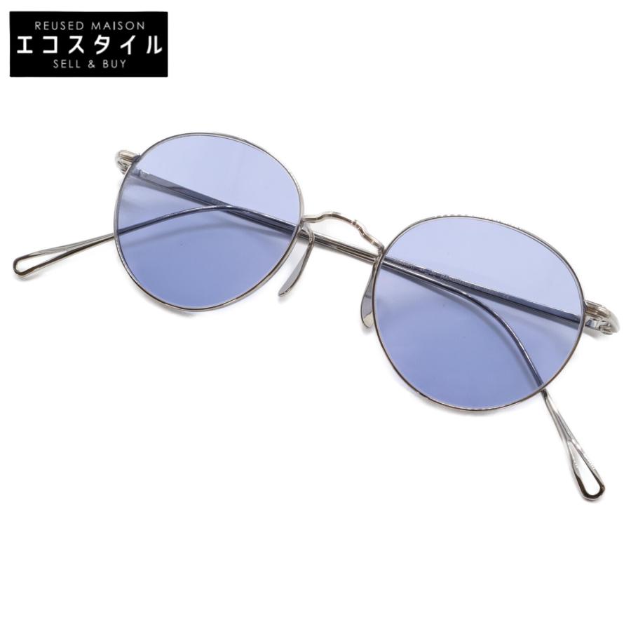 Ayame MANRAY マンレイ45 Titanium カラーレンズ ブルー 美品 ayame アヤメ MANRAY 45 マンレイ45 ボストンシェイプ サングラス