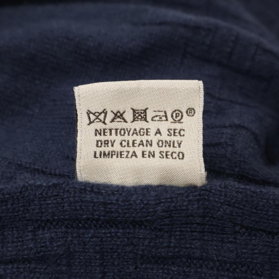 新品未使用です。★HERMES ★ネイビー ニット 長袖 HERMES エルメス ネイビー H プルオーバーカシミヤニット XXL トップス