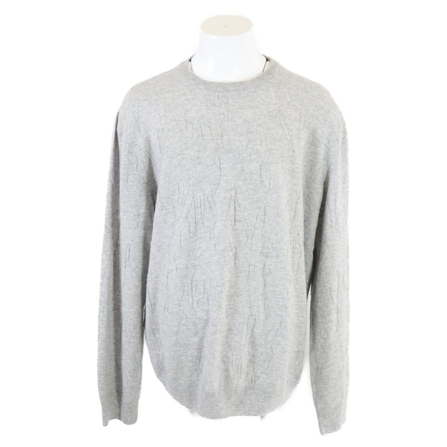 HERMES エルメス カシミヤ100％ エンボス加工 プルオーバー ニット