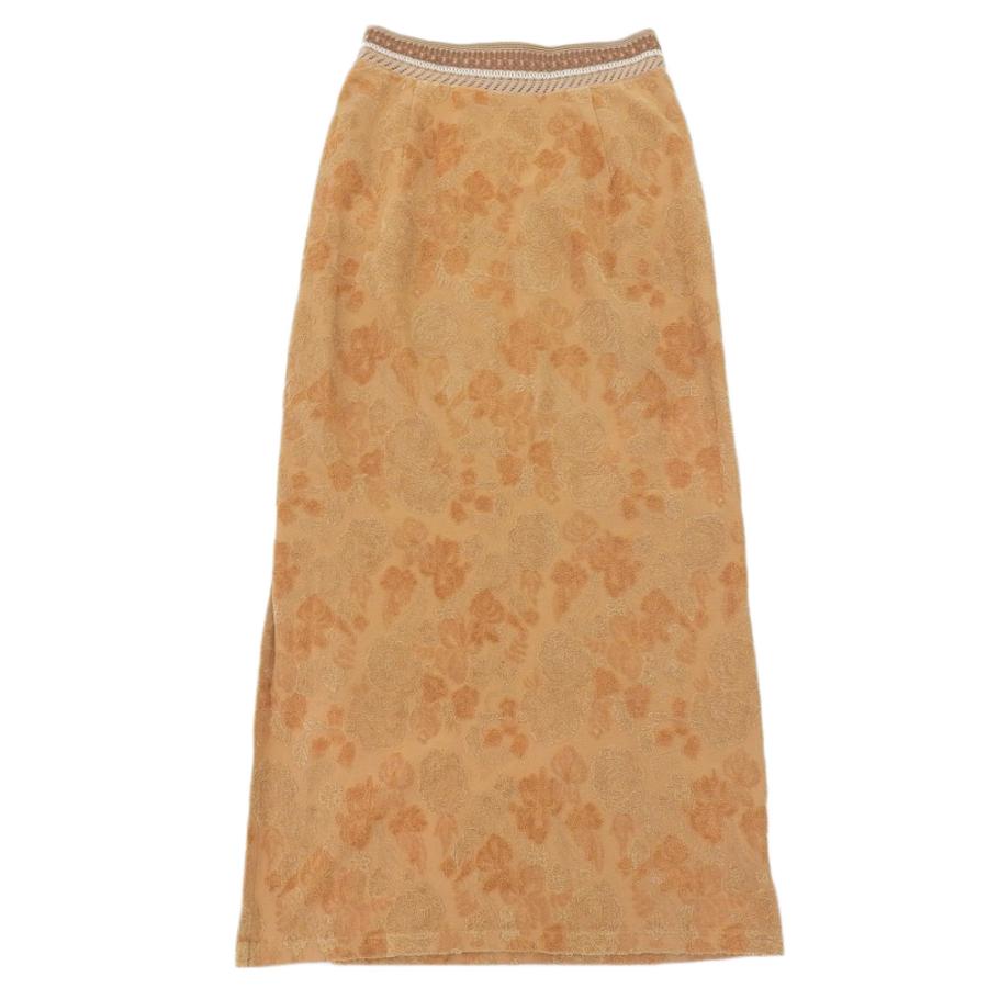 Mame Kurogouchi マメクロゴウチ Flowered Velour Jacquard Skirt