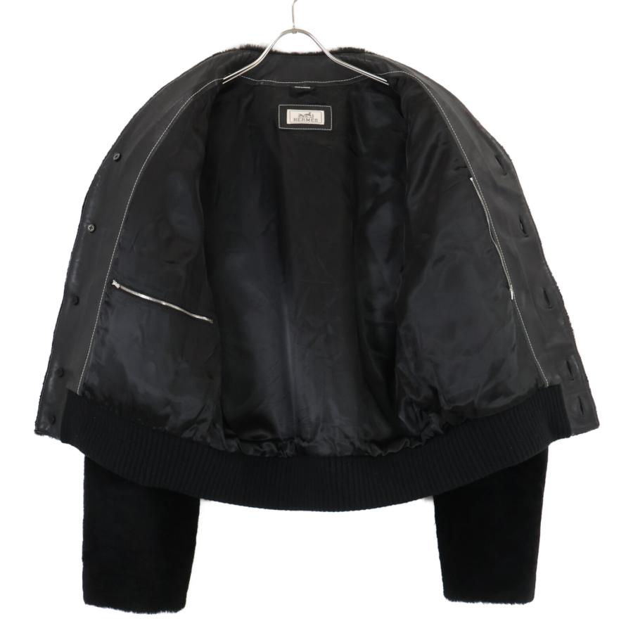 Hermes’ ラムスキンムートンジャケットリバーシブル' 定価230万円　50 Hermes' ラムスキンムートンジャケットリバーシブル' 定価230万円 50