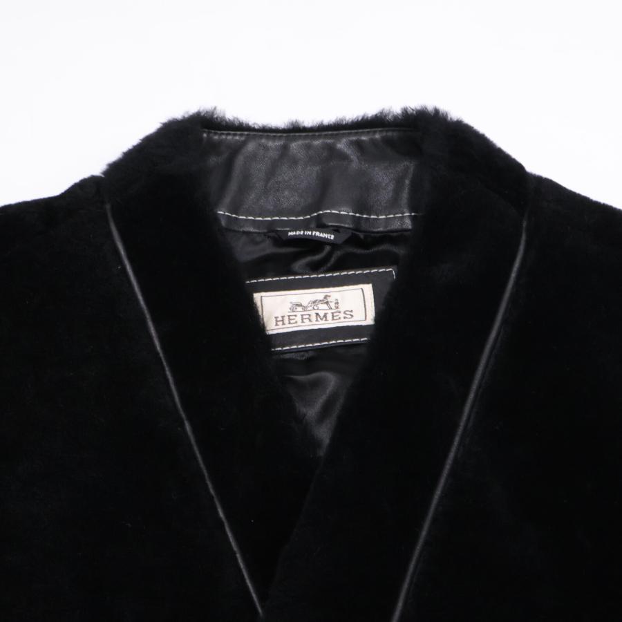 Hermes’ ラムスキンムートンジャケットリバーシブル' 定価230万円　50 HERMES - エルメス HERMES ジャケット リバーシブル ムートン