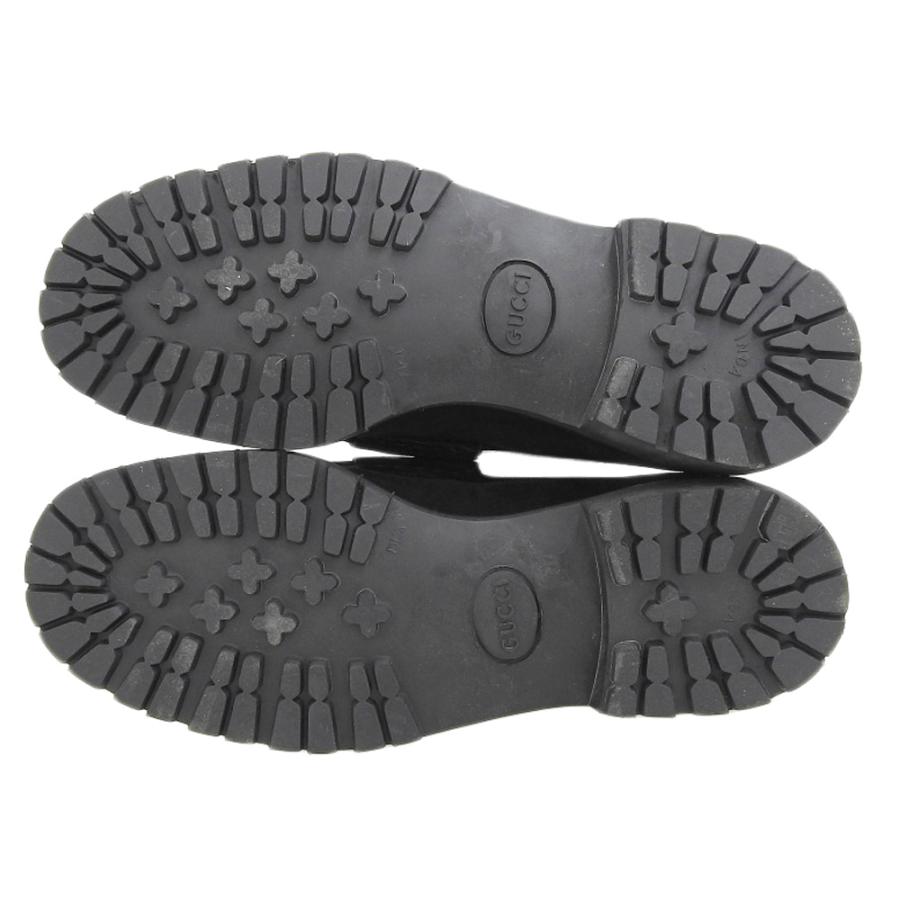 グッチ　ホース ビット　ローファー 　ベロア　スエード　フリンジ　ブラック　37 GUCCI 黒スエード