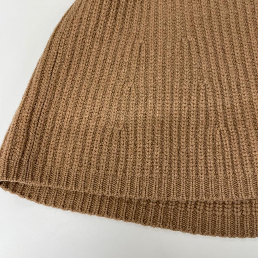 現行品★美品★FOXEYフォクシー 袖口に入ったスリットパールニットトップ 38 FOXEY（フォクシー） 37519 ブラウン ウール×カシミヤ×シルク