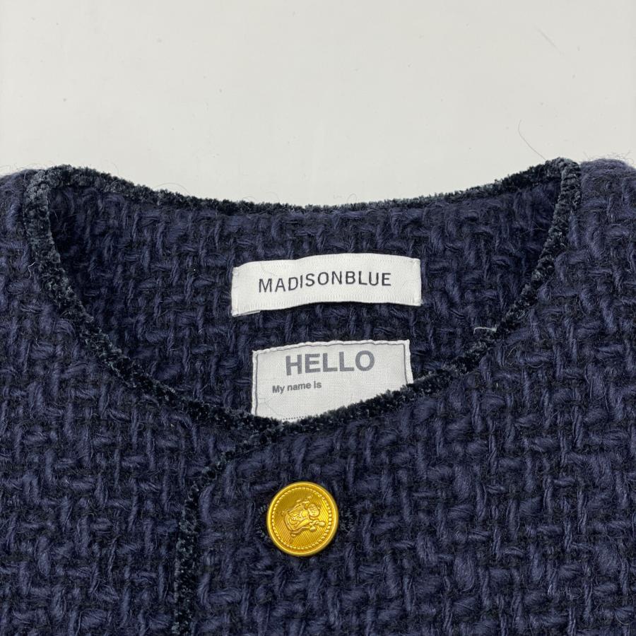 極美品★マディソンブルー★ヘリンボーン★ツイード生地★ガウンコート★ マディソンブルー MADISONBLUE ウール100％ ガウンコート