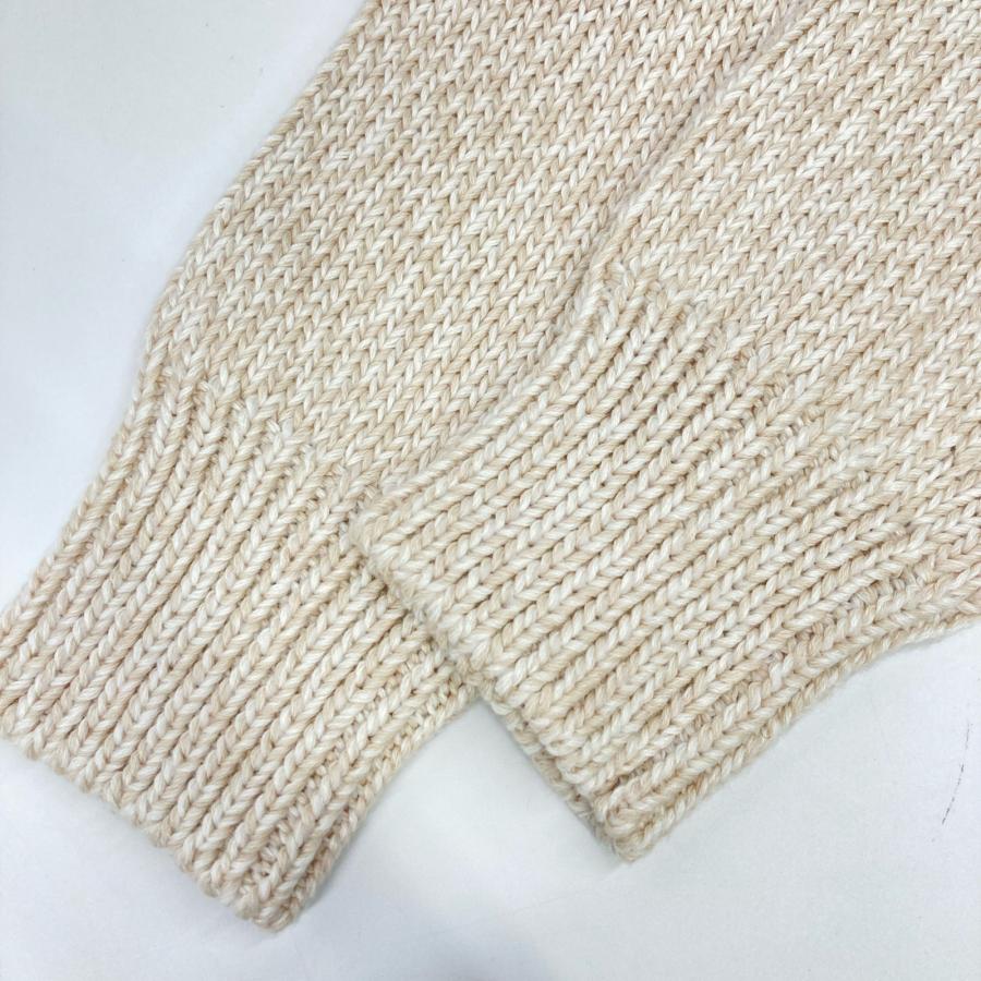 エブール ebure ウール ニット ベージュ F 美品】エブール ebure ケーブルニット カシミヤ混 セーター ベージュの