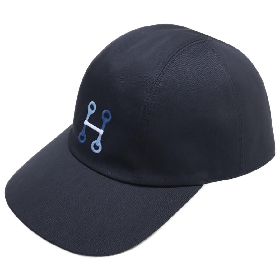 HERMES MILES CAP マイルス ゴム 60 NAVY