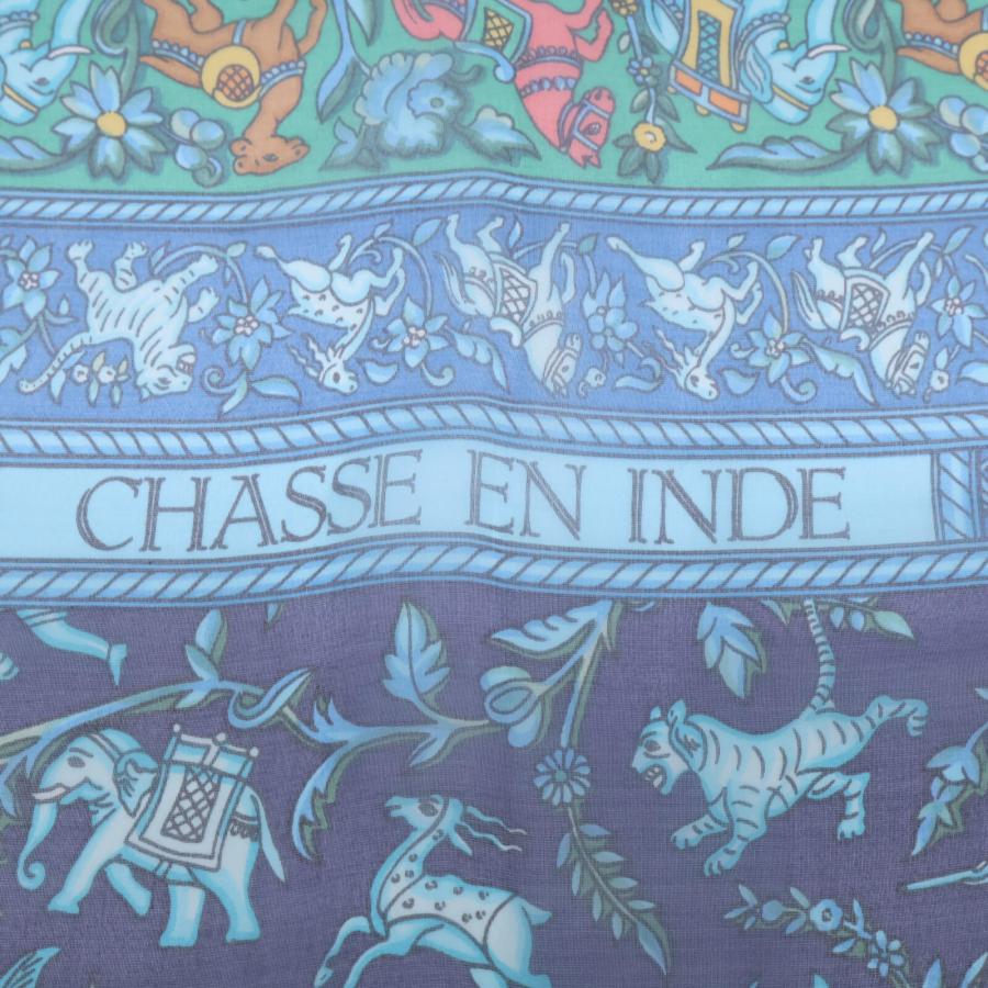 希少極美品！エルメス シルクインポーチ CHASSE EN INDEインドの