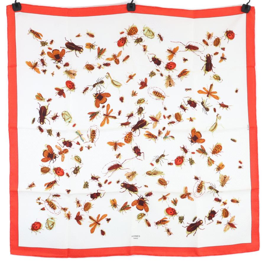新品同様 HERMES エルメス Insect 昆虫 シルク カレ90 スカーフ