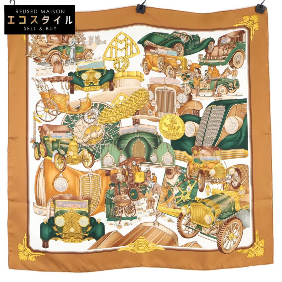 美品 HERMES エルメス AUTOMOBILE オートモービル シルク カレ90