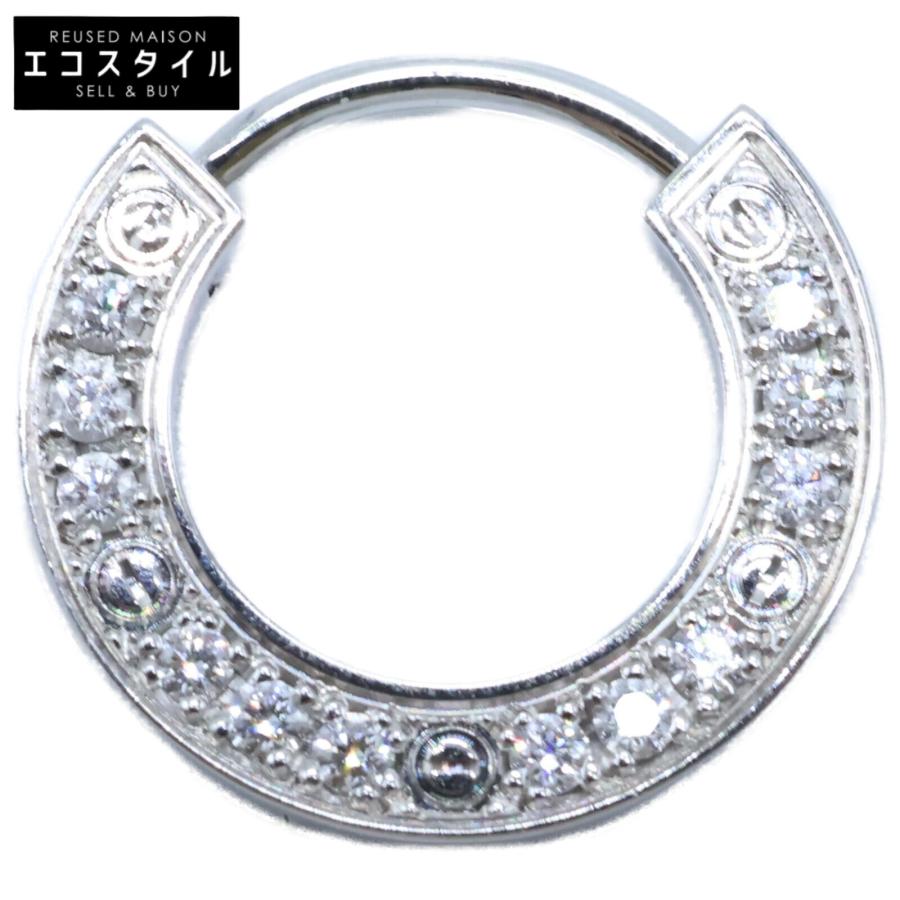 カルティエ LOVE シングルピアス　18金ホワイトゴールド　片面ダイヤモンド カルティエ LOVE シングルピアス 18金ホワイトゴールド 片面