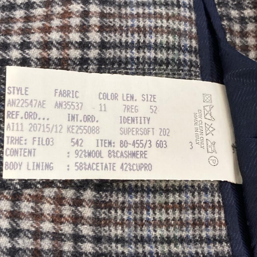 美品>LARDINI グレー チェック ウール ジャケットサイズ42 NEW ARRIVAL