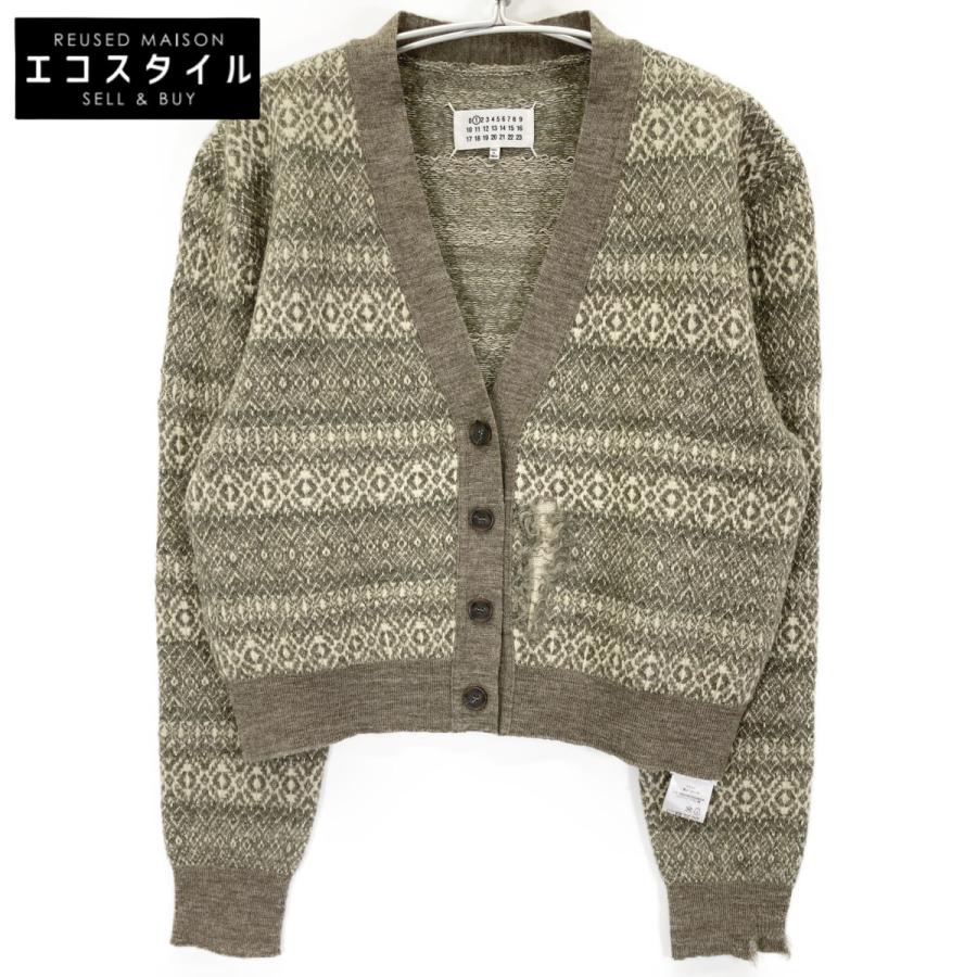 Maison Margiela グリーン カーディガン ニット美品】 Maison Margiela
